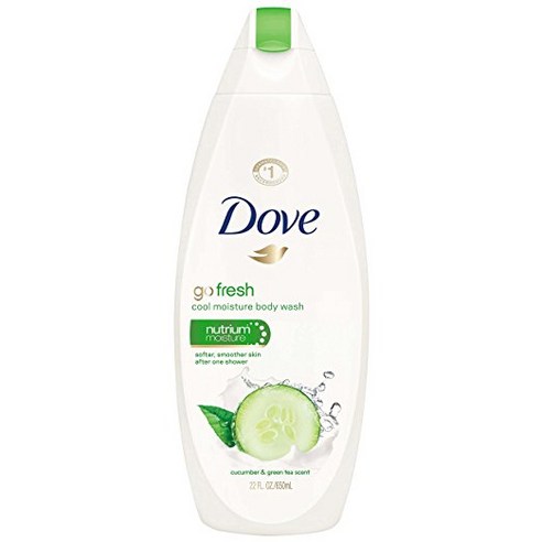 도브 고 프레시 쿨 모이스처 바디 워시 큐컴버 & 그린 티, 710ml, 1개