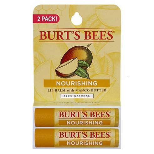 버츠비 너리싱 립 밤, Mango Butter, 2개입