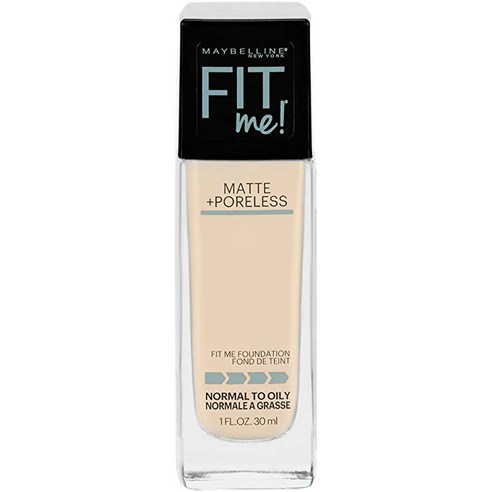 메이블린 핏 미! 매트+ 포어리스 파운데이션 30ml, Porcelain, 1개