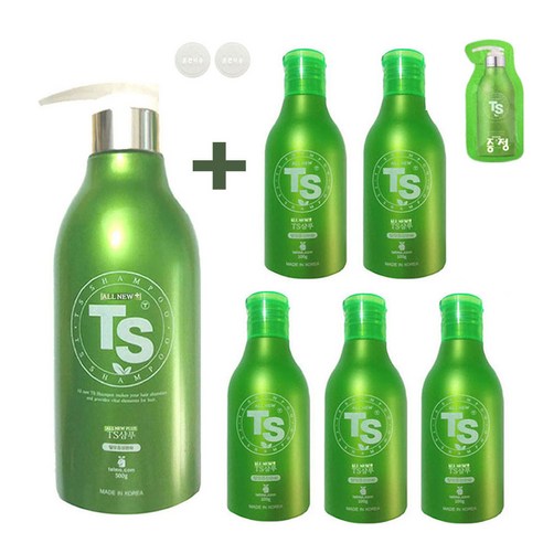 올뉴 플러스 TS샴푸 500g+500g 총1000g 토큰티슈휴대용증정, 1세트, 1000g
