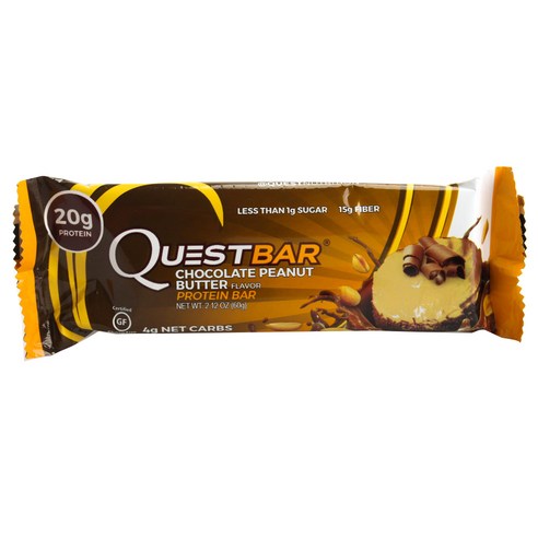 Quest Nutrition 프로틴 바, 초콜렛 피넛 버터, 60g, 1개
