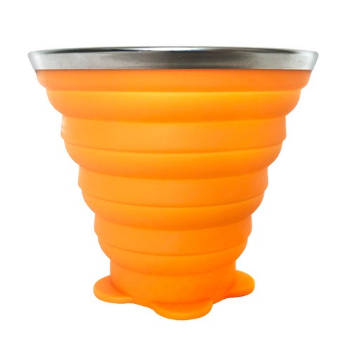 하오라이프 실리콘 접이식 휴대용 컵 물컵 캠핑컵 260ml