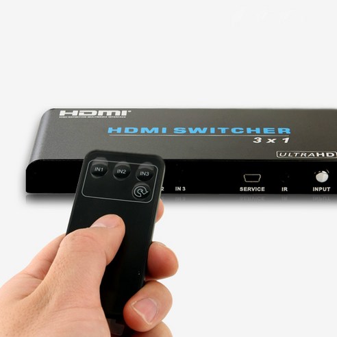 맑은 Coms HDMI 선택기 (3:1) 2.0 지원 4K2K (60Hz) 리모콘, 1, 1개