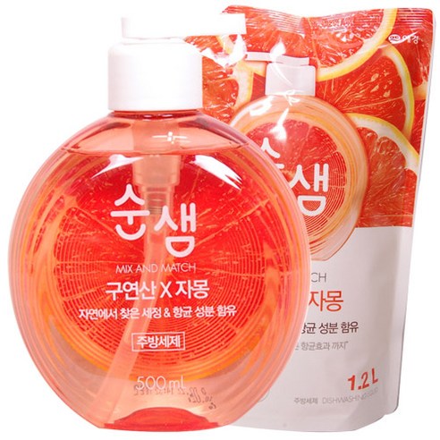 순샘 구연산&자몽 용기+리필, 1개, 5300ml