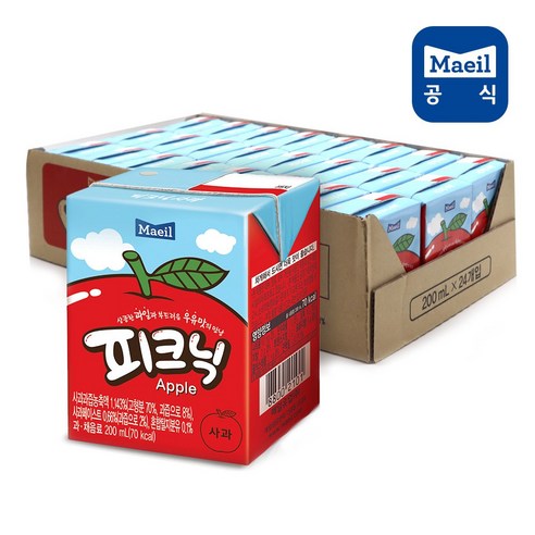 매일유업 피크닉 사과맛, 7개, 200ml