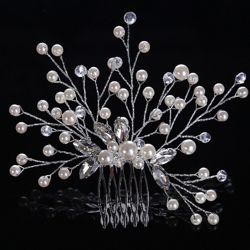 A_19_헤어장식 셀프웨딩 비녀 헤어악세사리 화관 코사지 핀