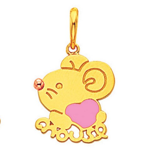 미아방지목걸이14k 아가골드 14K 체인포함 쥐핑크코 미아방지목걸이 돌선물 아기백일선물 쥐띠 BP614, 단품 Best Top5