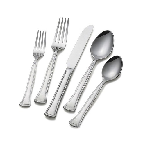 고메베이직스 양식커트러리 5종 세트 4개입, Chadwick Bead, Dinner Fork + Salad Fork + Dinner Knife + Dinner Spoon + Teaspoon