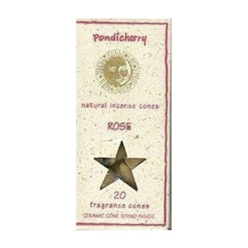 폰디체리내추럴인센스 콘 20개입, Rose