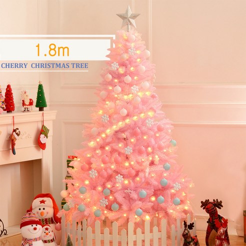 쥬베스 크리스마스트리 핑크 트리 풀세트, 핑크 1.8M