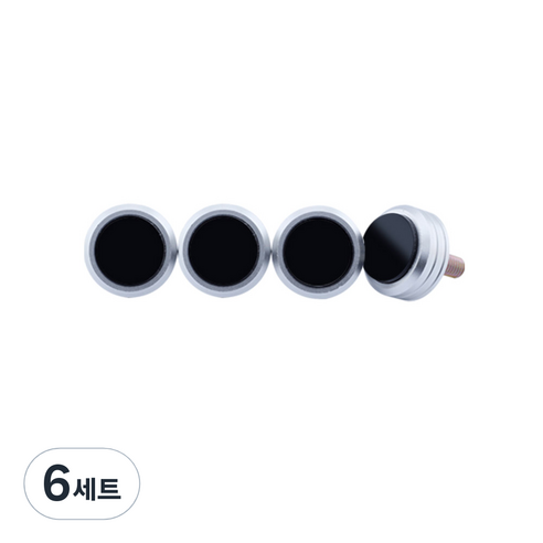국산 자동차 티탄재질 번호판볼트 세트 차량한대분, 6세트, 블랙