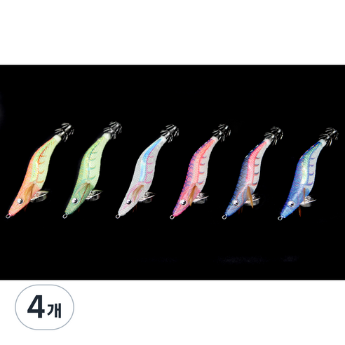 고잉 UV 캐스팅 에기 무늬오징어 갑오징어 한치, #01 핑크 글로우(UV), 2.5호, 4개, 핑크, 9g