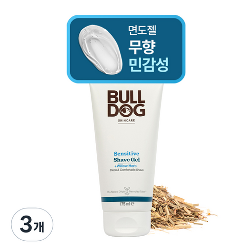불독 스킨케어 센서티브 쉐이브 젤, 175ml, 3개