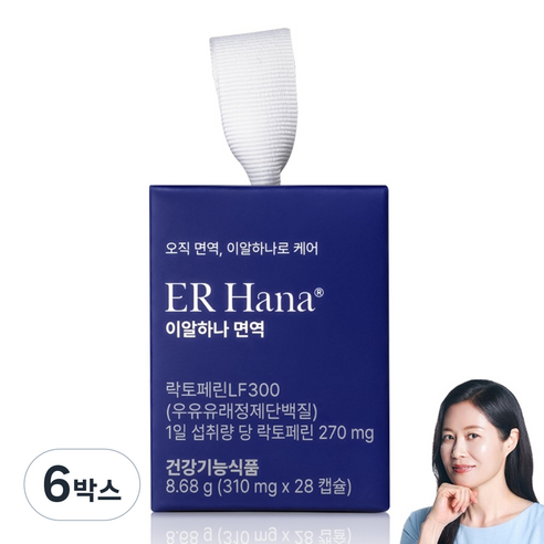 이알하나 면역 LF300 온가족 면역력 영양제, 6박스, 28정