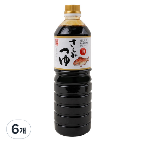 마루에 규슈 단맛 사시미 간장 회간장, 6개, 1L