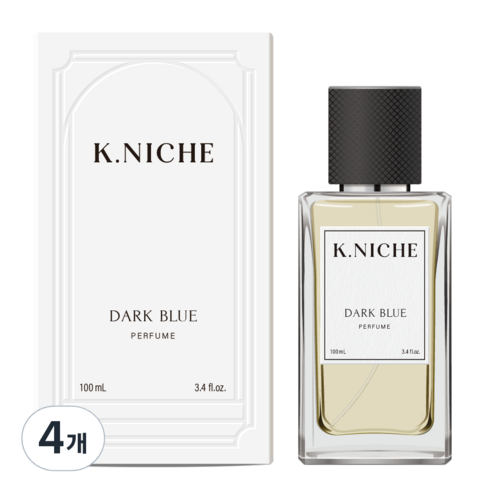 케이니치 다크블루 남자 여자 향수 오드퍼퓸, 4개, 100ml