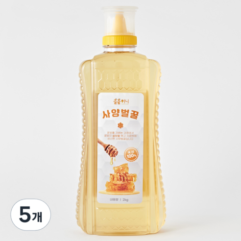 출출허니 100% 국내산 순수 사양벌꿀, 5개, 2kg