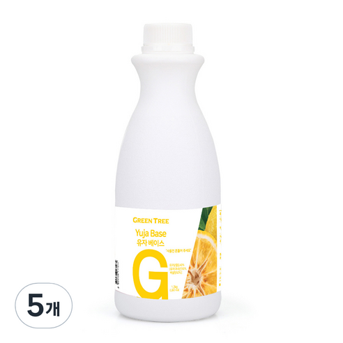그린트리 유자 에이드 베이스, 5개, 1.2kg
