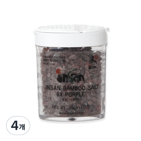 인산죽염 인산 자죽염, 20g, 4개