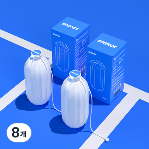 브로픽 자동 대용량 변기세정제, 8개, 250g