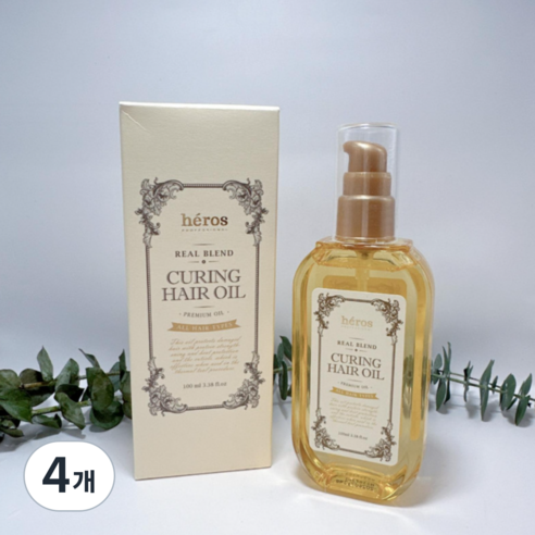 헤로스 큐링 헤어 오일, 4개, 100ml
