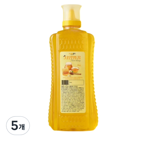 온리비푸드 순수 사양벌꿀, 5개, 2kg