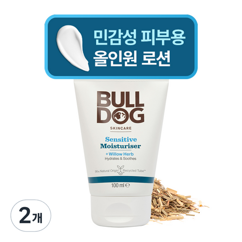 불독 스킨케어 센서티브 모이스처라이저, 2개, 100ml