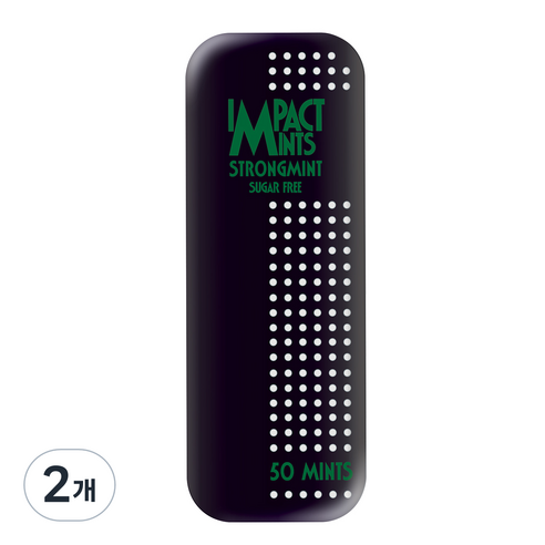 임팩트 민트 캔디 슬림 스트롱민트 독일 무설탕 사탕, 9g, 2개