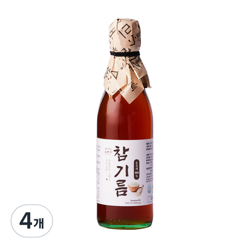 류명가 참기름, 4개, 300ml