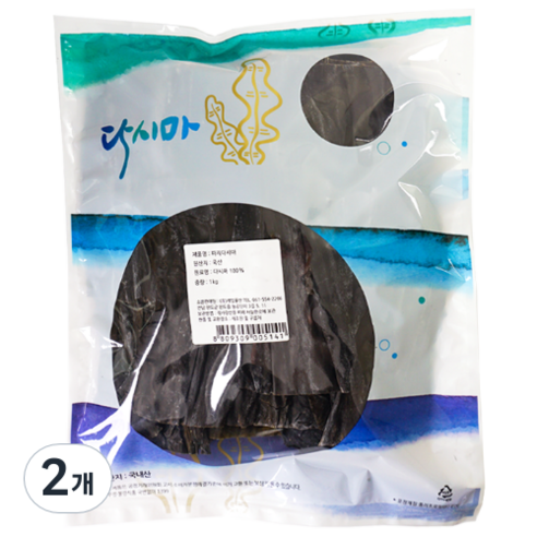 완도 최고집 파지 다시마, 1kg, 2개