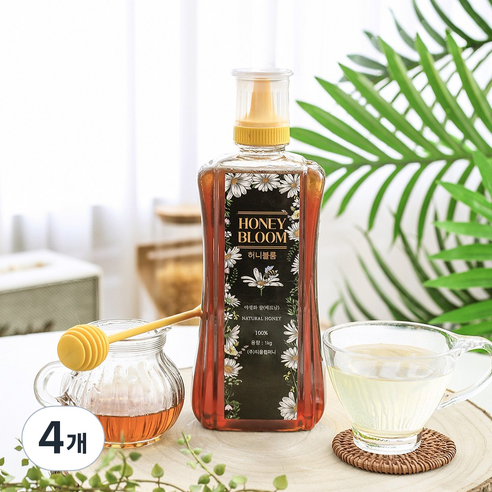 허니블룸 자연 야생화꿀 프리미엄, 4개, 1kg