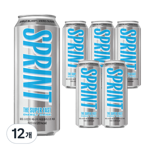 클룹 스프린트 에너지 애플블라스트 제로, 12개, 500ml