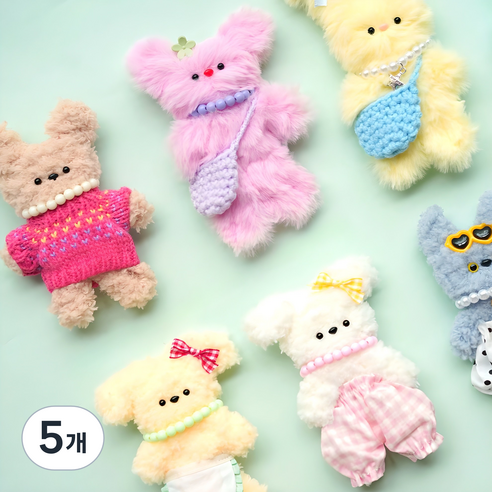[6종세트] 컬러인베리 DIY 모루 인형 만들기 대박 세트, 5개
