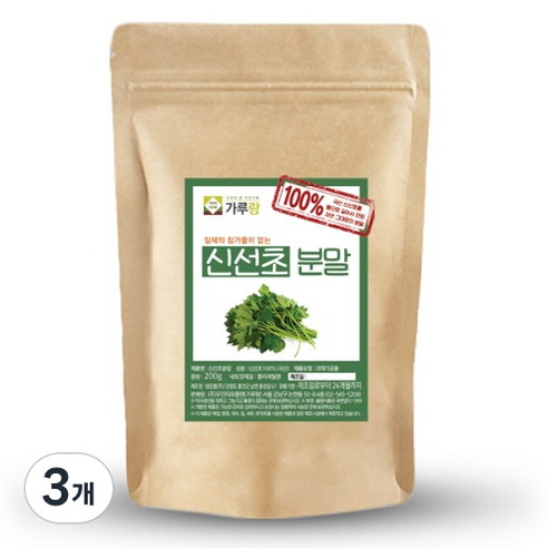 가루랑 100% 국산 신선초분말 선식, 200g, 3개