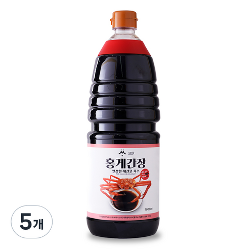 시장쏙 홍게간장, 5개, 1.8L