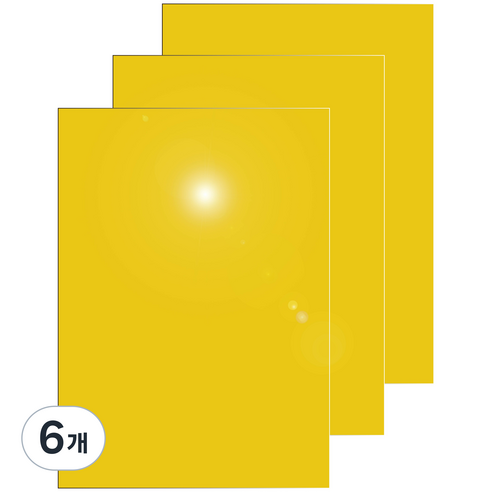다한진 컬러 아크릴 A3(297mm420mm*5T) 두께5mm 미술용 그리기판 DIY용, 6개, 노랑색