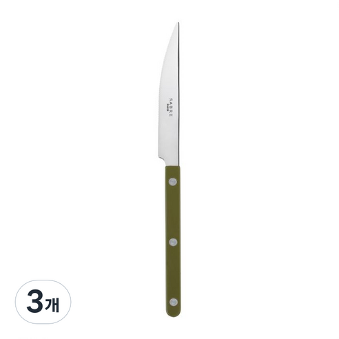 사브르 비스트로 샤이니 식기 커트러리 디너나이프, 펀그린, 3개