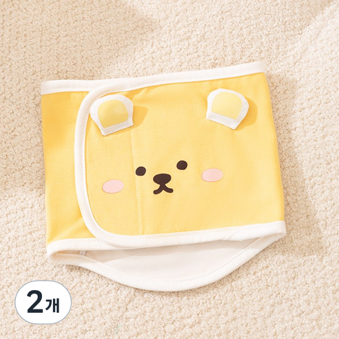 애치비 통기성 강아지 캐릭터 위생 매너벨트 엘로우, 2개, 1개입, 소형