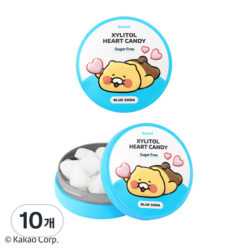 춘식이 자일리톨 사탕 블루소다 수오미 핀란드 무설탕 캔디, 10개, 40g