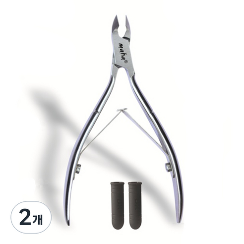 Maha J2스틸 프리미엄 큐티클니퍼 셀프네일케어 미끄럼방지그립포함, 2개