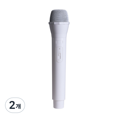 코스프레 파티 소품용 마이크, 2개, 화이트색상