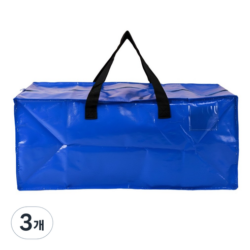 데이더봄 여행 캠핑 이사 타포린 가방, 3개, 1단, 블루