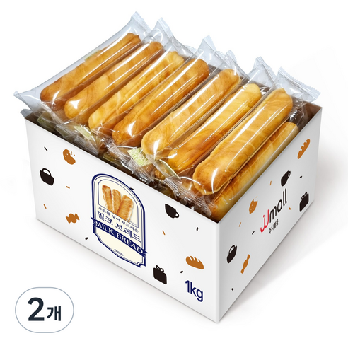 우유를 넣어 부드러운 밀크브레드, 1kg, 2개