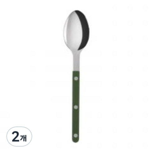 사브르 비스트로 샤이니 식기 커트러리 디너스푼, 다크그린, 2개