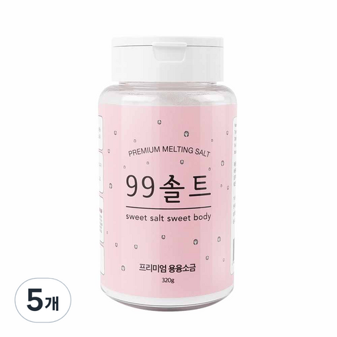 [구구솔트] 미세플라스틱 걱정없는 천연 용융소금 조리용, 320g, 5개