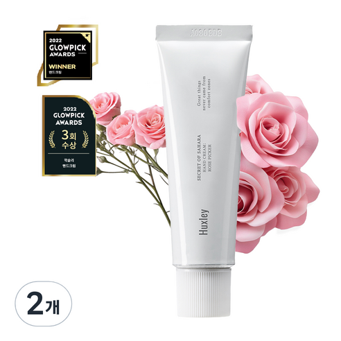 헉슬리 고보습 핸드크림 로션, 로즈피커, 2개, 30ml