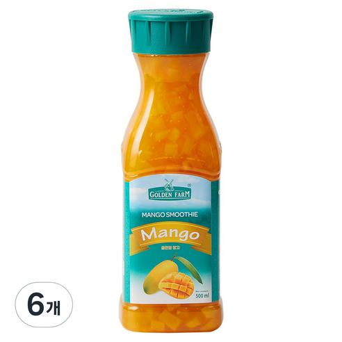 골든팜 망고 과일청, 500ml, 6개