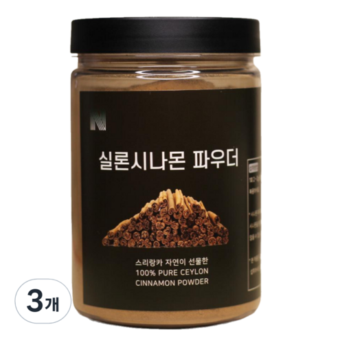[네이스팜] 실론 시나몬 파우더 200 (스리랑카 시나몬가루 계피가루), 3개, 200g