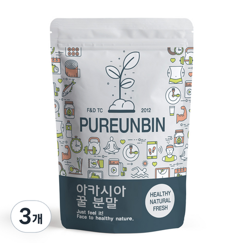 아카시아 꿀 분말 가루 허니 파우더 국산, 500g, 3개