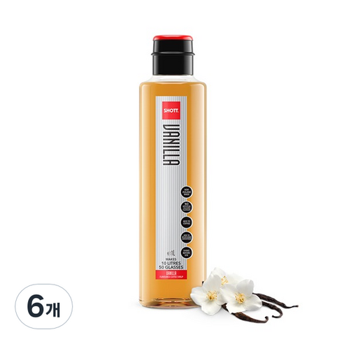 샷 시럽 바닐라 1000ml, 6개